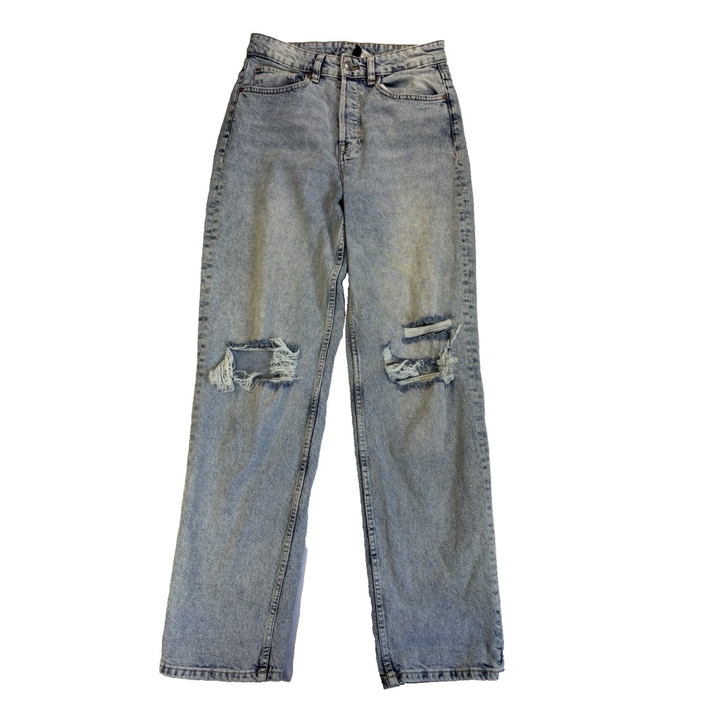 Divided Women's 6 Ripped Button Fly‎ High Rise Jeans Grunge Urban Streetwear